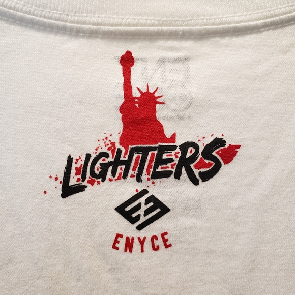 ENYCE Men's Statue of Liberty Midweight Cotton T-Shirt sz L White/Red - Picture 6 of 6